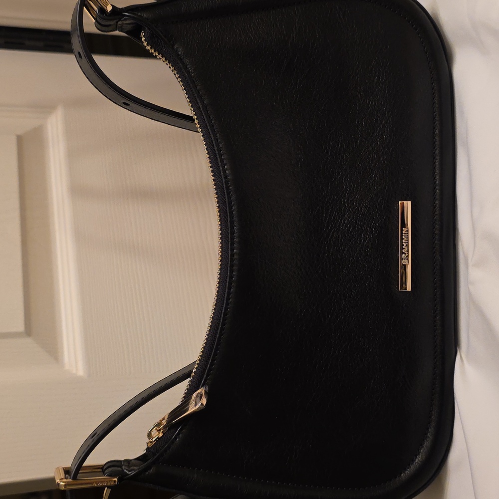 Brahmin Black and Gold Shoulder Bag - Picture 5 of 7